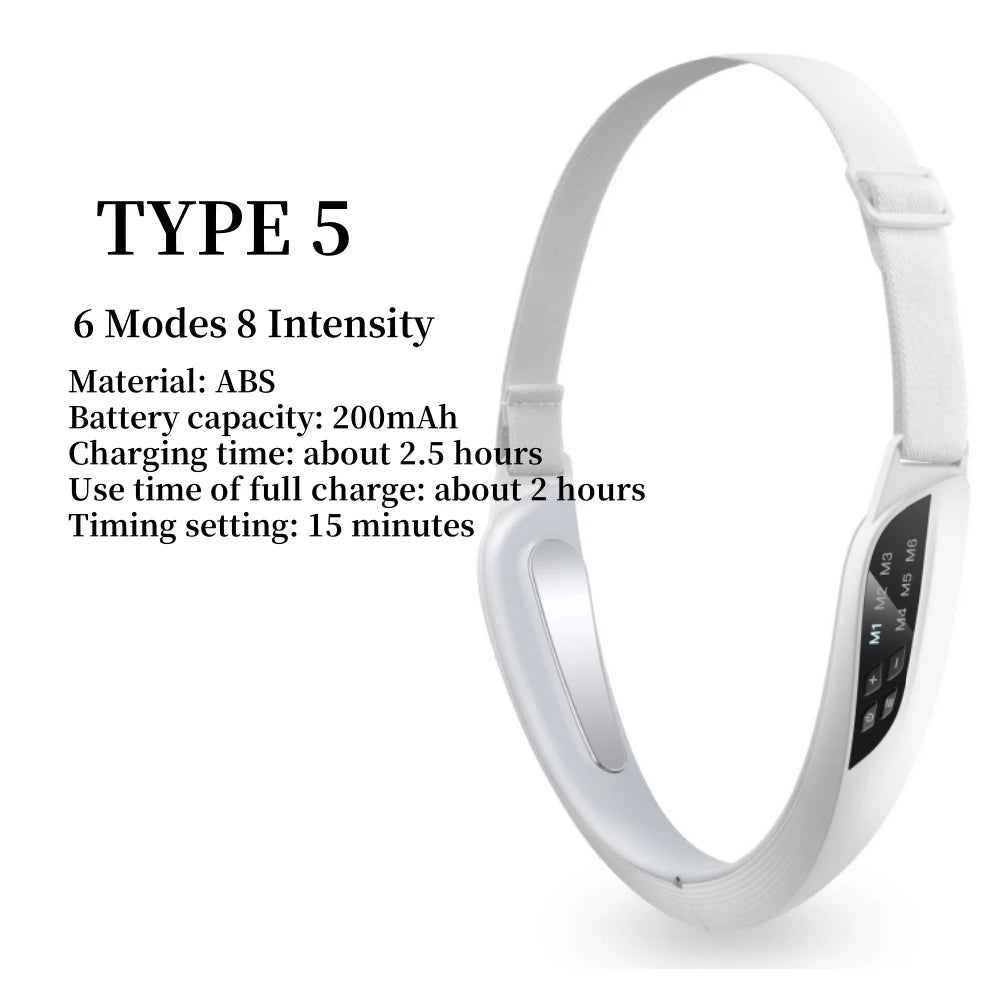 EMS microcurrent Face Lifting Device Red Light Skin Rejuvenation V Face Massager Double Chin Lift Up Facial Beauty Instrument