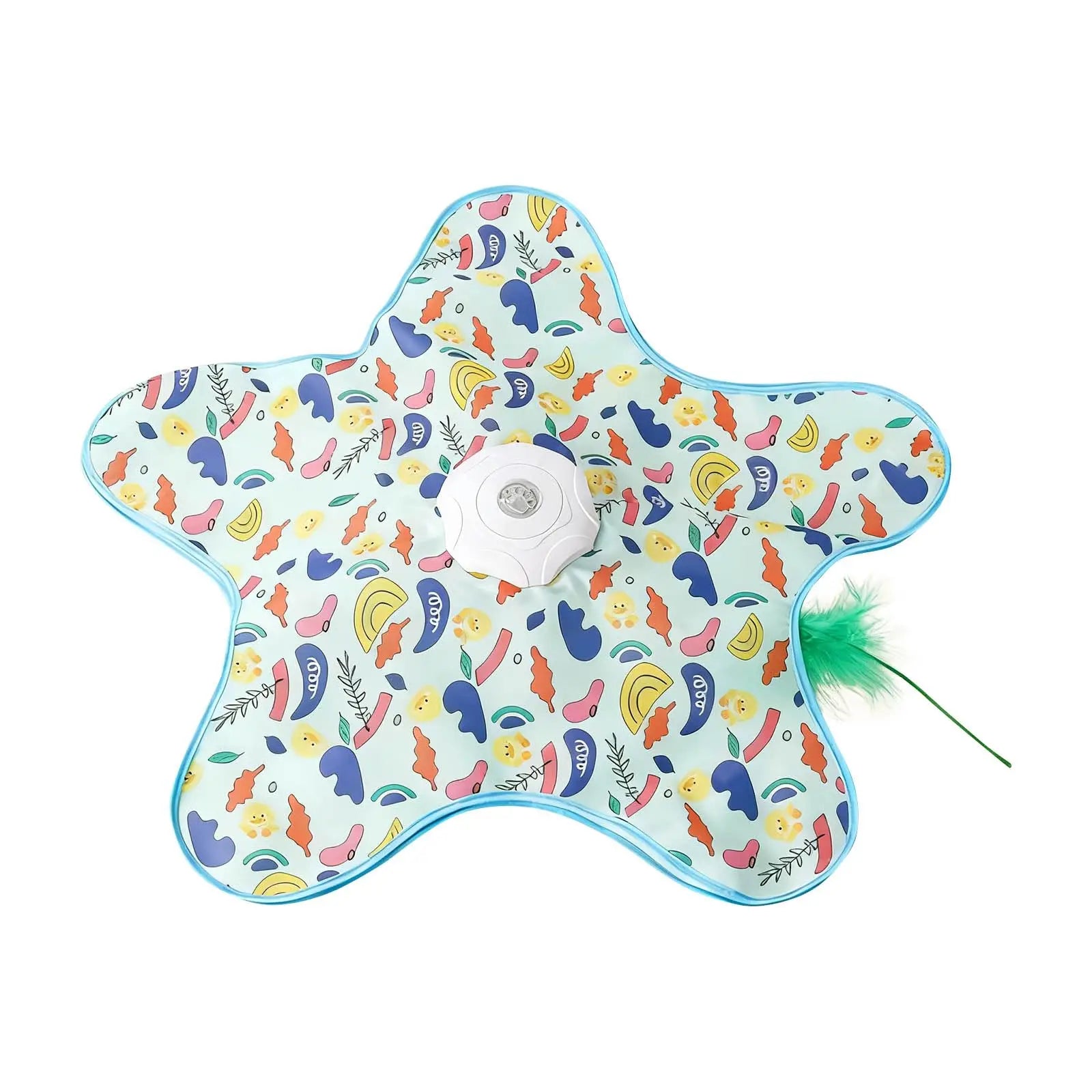 Cat Toys Interactive Hide and Seek Cat Toy with Mouse Squeaky Motion Activated Moving Concealed Feathers Kitten Teaser Toy