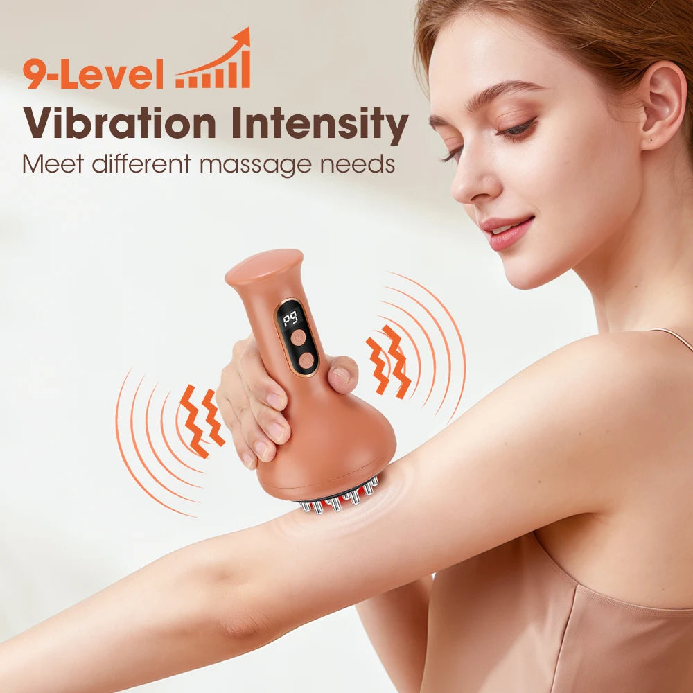 Electric Cupping Machine Scraping Device Meridian Brush Universal Home Massage Tool for Whole Body Relaxation And Stress Relief