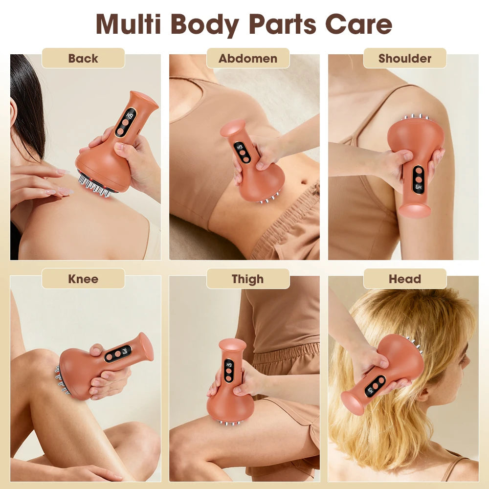 Electric Cupping Machine Scraping Device Meridian Brush Universal Home Massage Tool for Whole Body Relaxation And Stress Relief