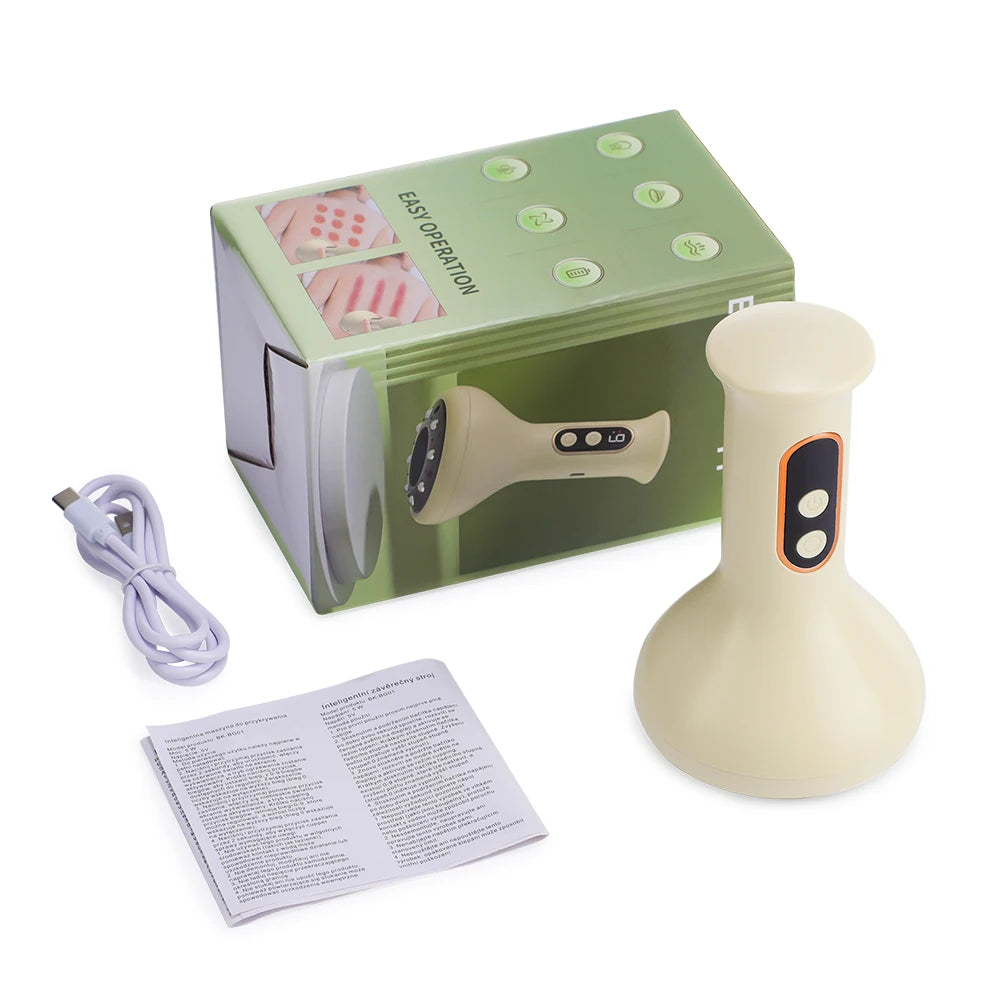 Electric Cupping Machine Scraping Device Meridian Brush Universal Home Massage Tool for Whole Body Relaxation And Stress Relief