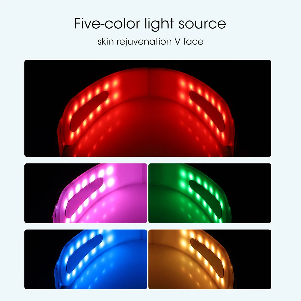 EMS microcurrent Face Lifting Device Red Light Skin Rejuvenation V Face Massager Double Chin Lift Up Facial Beauty Instrument