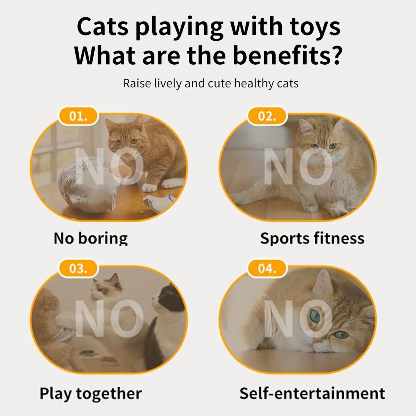 Cat Toys Interactive Hide and Seek Cat Toy with Mouse Squeaky Motion Activated Moving Concealed Feathers Kitten Teaser Toy